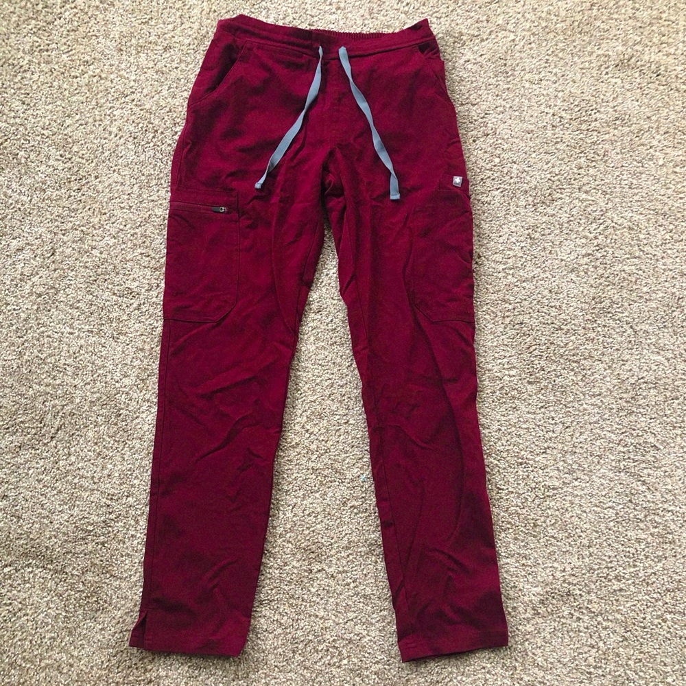 FIGS Burgundy Yola Scrub Pants Size Petite XXS